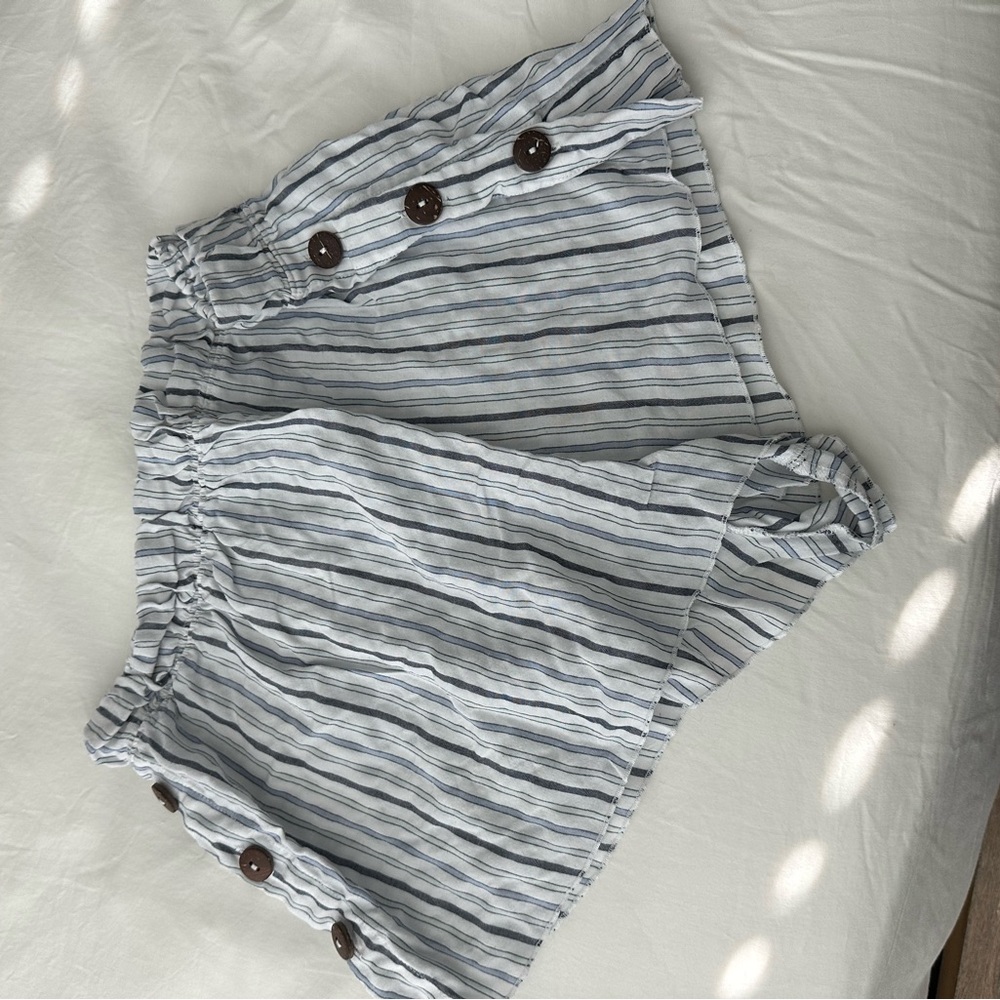 Free People Gray Striped Pajama Set